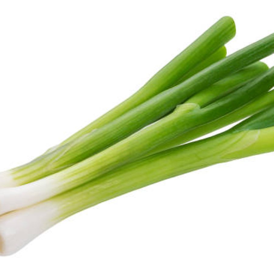 Green onion, fresh chives isolated on white background with clipping path
