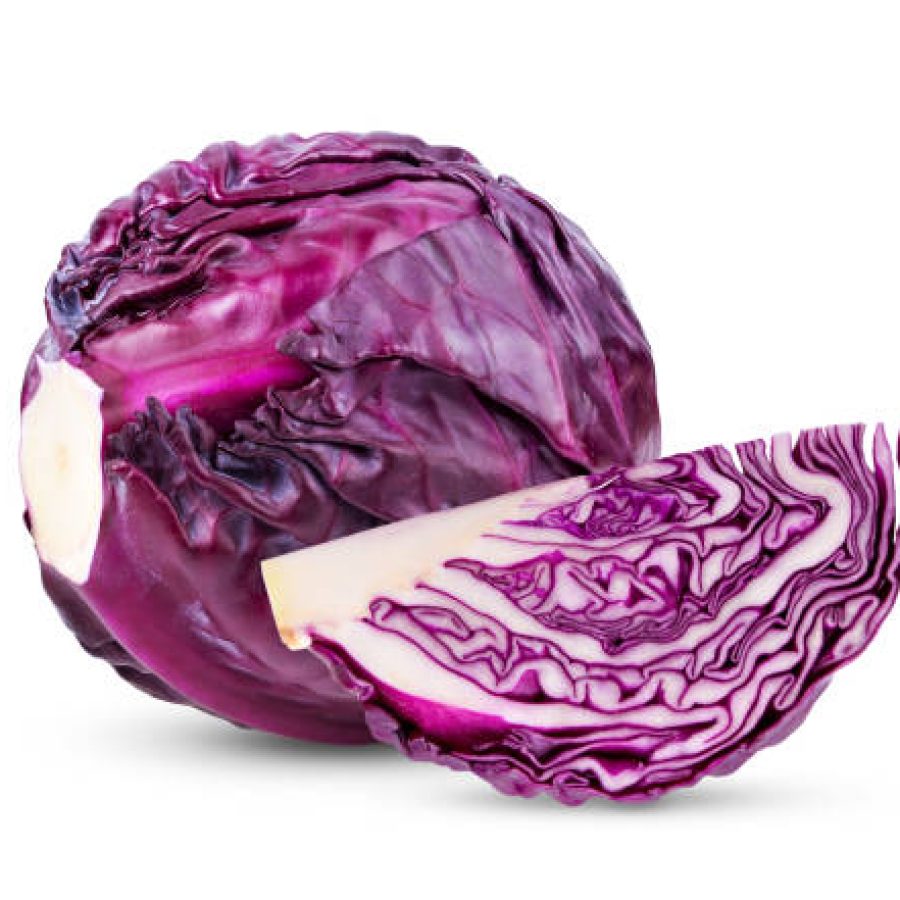 Red cabbage  isolated on white background