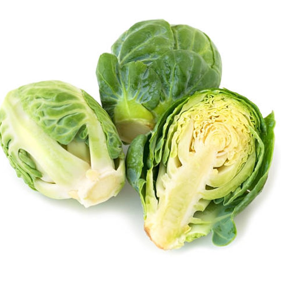 Brussel sprouts isolated on white background