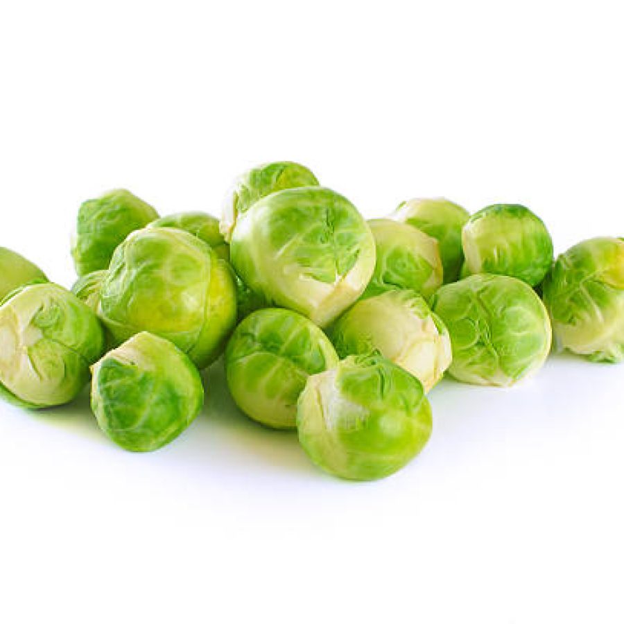 Brussel sprout isolated on white background.