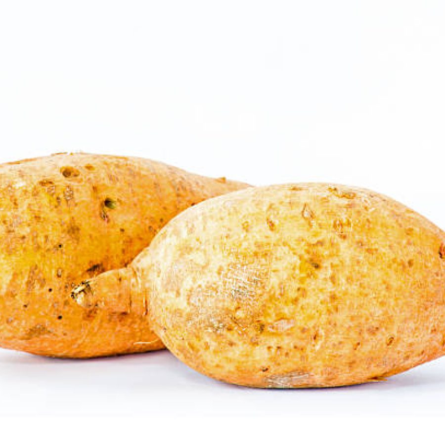 Sweet potato isolated on white background